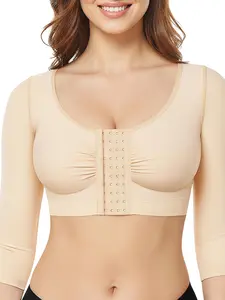 Women's Post-Op Arm Shaper Sleeve, Front Button Bra Style, 1 Piece Set, Compression Garment for Recovery, Comfortable & Supportive