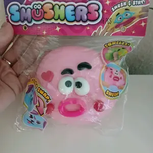 Smusher Pink Stress Toy, Durable Silicone Portable Tactile Anxiety Relief Product for Stress Relief Fidgeting