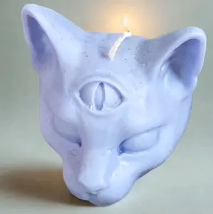 Third Eye Chakra Cat Candle - Intuition & Insight Decorative Candles.