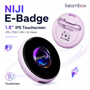 Beambox Digital Badge-Niji LED Display  Pin - Custom DIY Video Badge, Anime Bag Charm, Personalized Gift for Creators & Tech Lovers