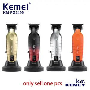 Kemei Km-2499 Electric Hair Clipper, Metal Body Digital Display, Electric Trimmer Tool, Four Color Options, Professional Grooming Equipment