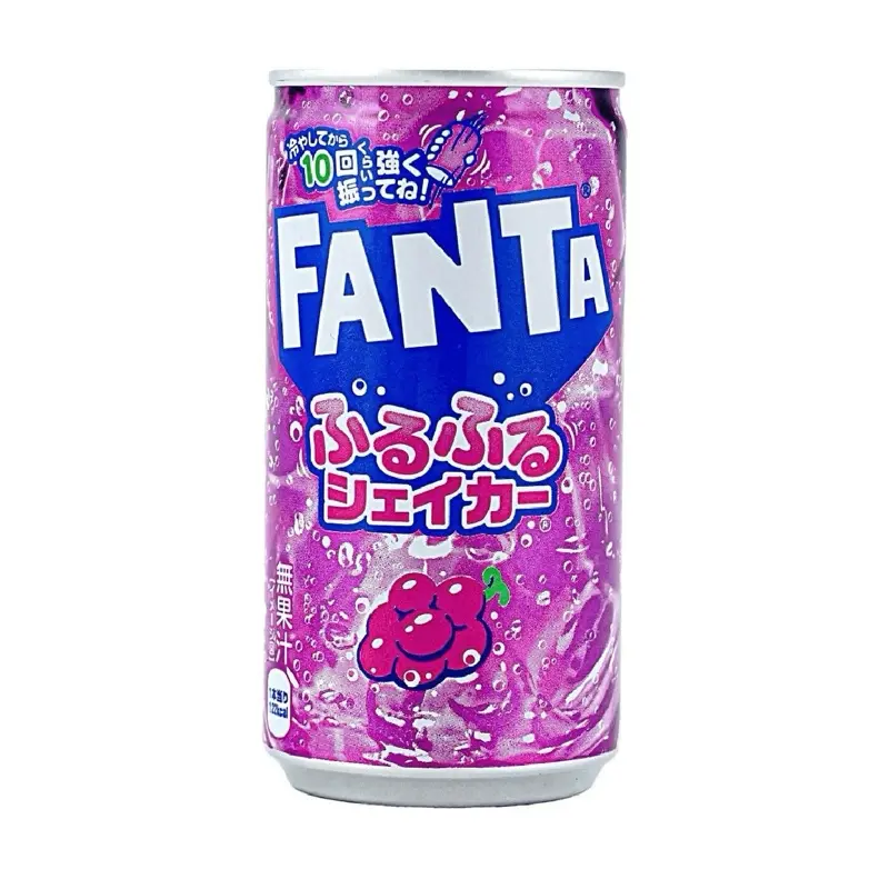 Fanta Furufuru Shaker Grape Soda, 6.08 fl oz (Shake-to-Jelly Texture Grape Carbonated)