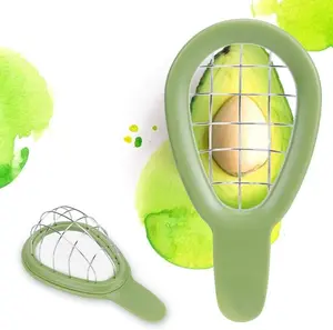 Stainless Steel Avocado Cuber and Dicer Tool with Ergonomic Handle Dishwasher Safe Compact Space Saving Avocado Chunks Slicer for Salad Guacamole Kitchen Gadget Fruit Utensils