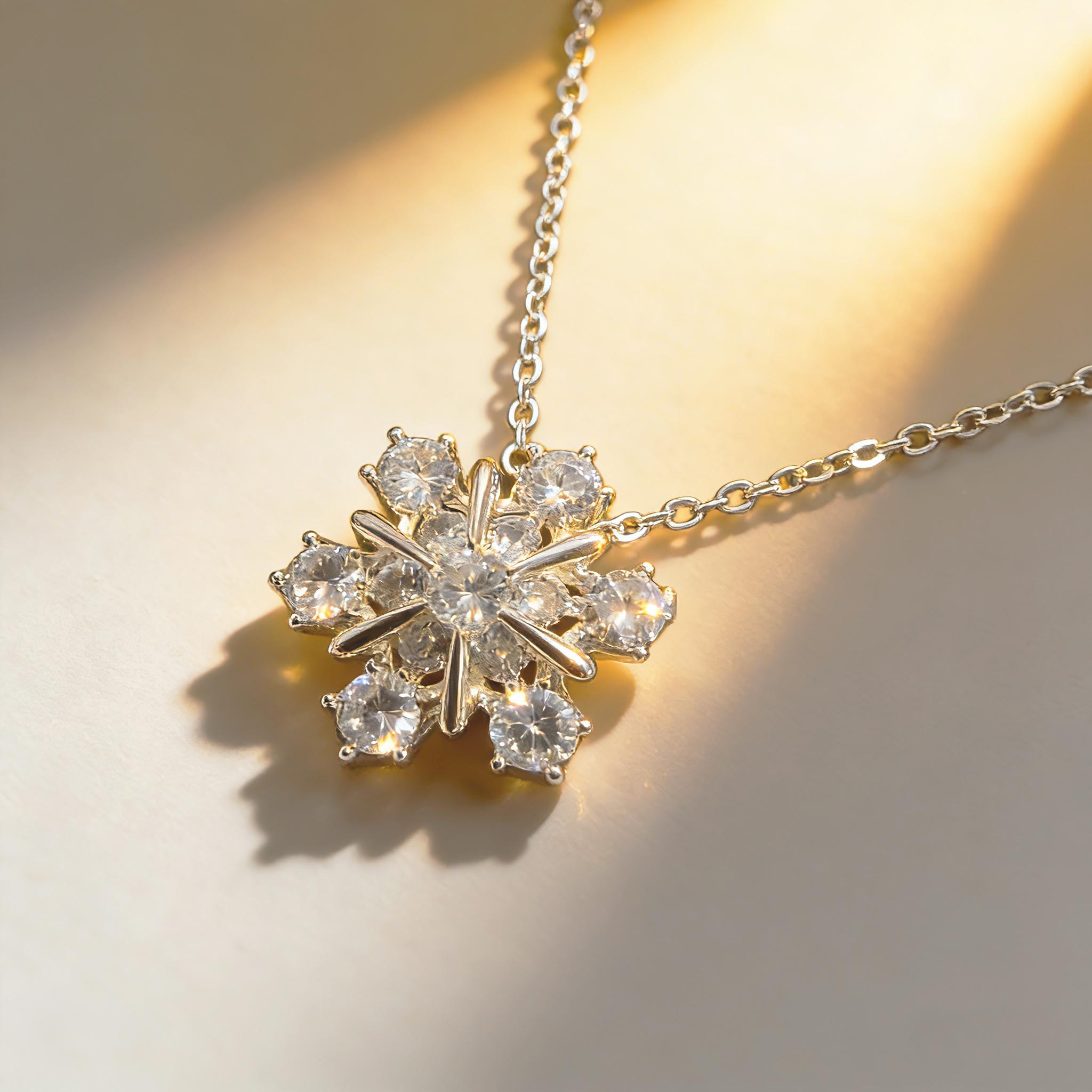 Two-piece Pendant Necklace Set for Women, Premium Stainless Steel with White Gold Finish, Includes Earrings, 18–20" Adjustable Chain, Hypoallergenic & Tarnish-Free, Gift Box Included