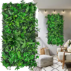Artificial Greenery Wall Panels: 20"x 20" 2P UV-Anti Faux Green Grass Wall  Backdrop Fence Screen for Garden Fence Covering , Outdoor Indoor  Decor