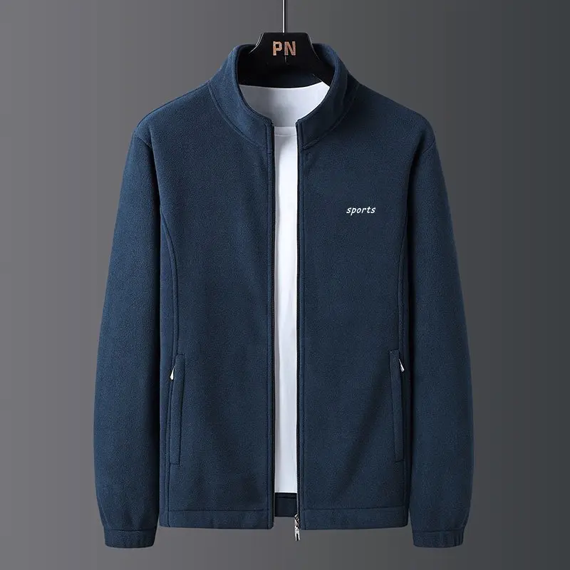 Men’s Solid Casual Jacket | Stand Collar, Zip Pockets, “Sports” Detail – Windproof & Perfect for Outdoor Activities! #MensFashion #OutdoorGear Menswear Athletic Bike Coats clothes Tops Zipper winter outfits men outerwear