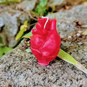Handmade Human 3D Heart Decorative Candle - Red, Decorative, and Artistic