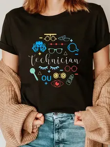 100% Cotton Opto Symbols Technician Optometry Ophthalmic Technician Phor T-Shirt