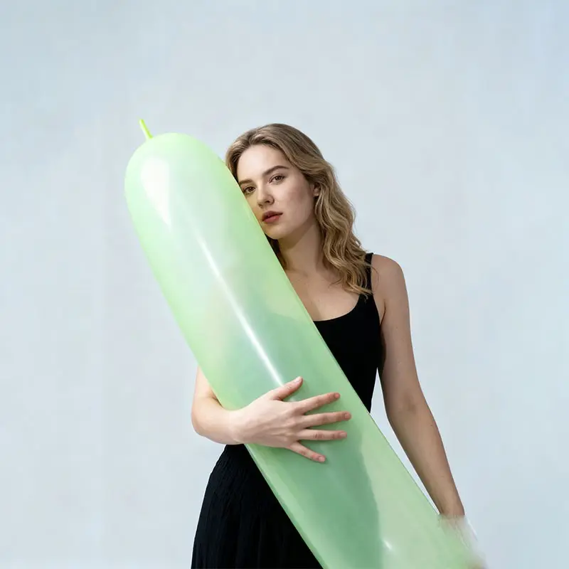 Vballoon 67 Inch Inflatable Long Balloon, Model 960, Natural Latex, Perfect for Birthday Parties, Entertainment, Weddings