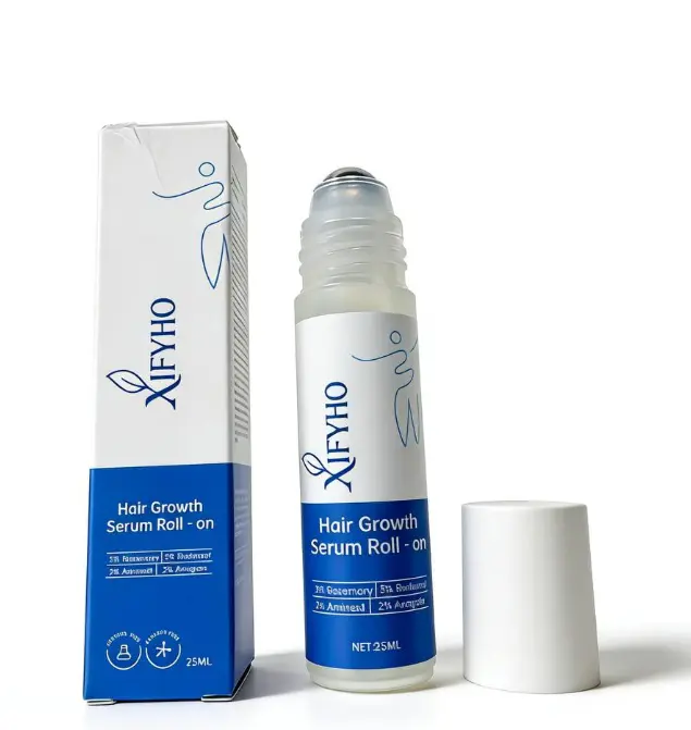 XIFYHO Rosemary Hair Oil Roll-on Essence 25ML – Contains Rosemary, Redensyl, and Anagain to promote oxygen circulation and reduce hair loss. Free from parabens and sulfates. For men and women