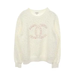 Pre-owned CHANEL Cotton Small Leather Goods Coco Mark Sweatshirt