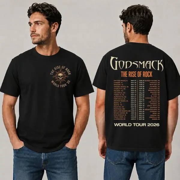Godsmack World Tour 2026 T-Shirt & Hoodie, Loud and Proud Concert Tour Shirt, Rock Band Graphic Tee, Music Fan Apparel