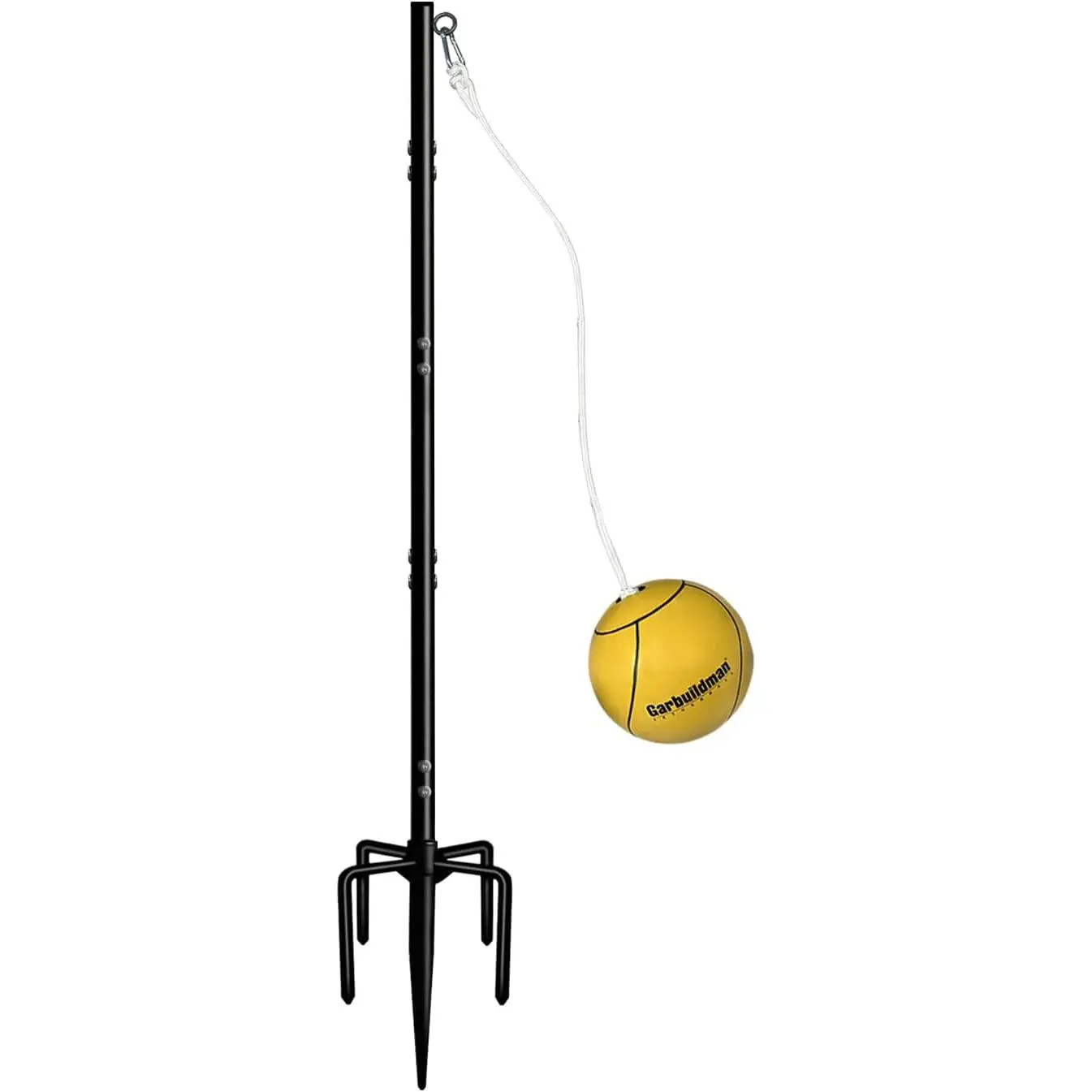 Tetherball Set with Ball Rope, Adjustable Pole 5 Prong Base for Backyard Playground Outdoor Game