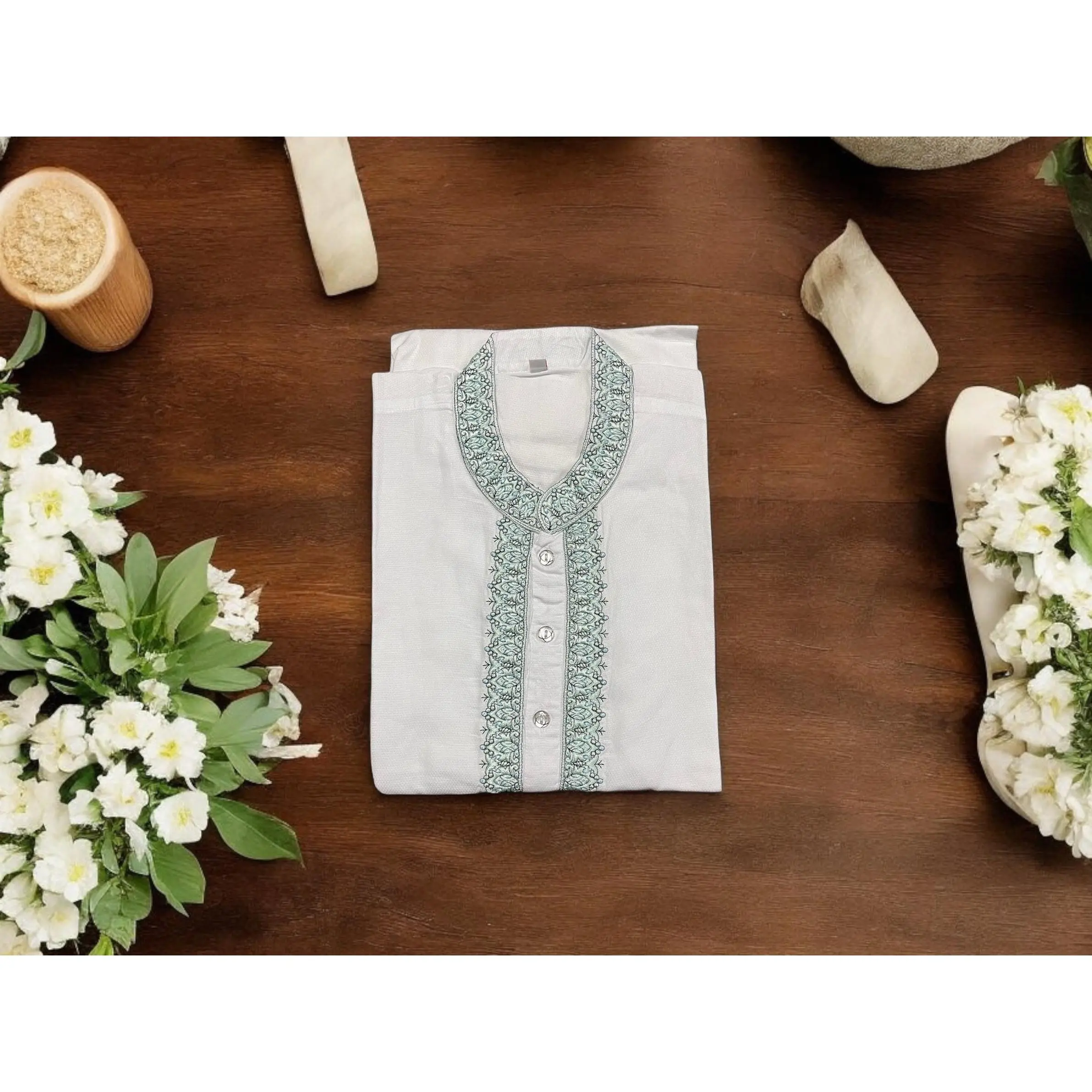 Classic White Men's Traditional Kurta Cotton - Timeless Style
