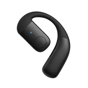 Over Open Ear Earbuds Single Bluetooth Earpiece One Ear Piece Open Ear Bud Running Headphones Earless Out of Ear Headphones Bluetooth Wireless Headsets with Microphone Earhook for Work