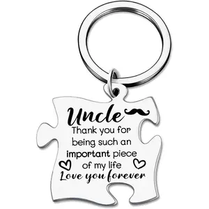 Fathers Day Uncle Gifts From Niece Nephew Best Uncle Ever Gifts for Father’s Day Dad's Brother Gift Cool Mens Birthday Christmas Thanksgiving Thank You Gift for Him Keychains