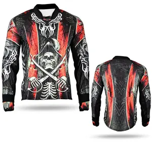 Galaxy High Quality Paintball Long Sleeve Padded Lightweight Jersey Black/Red - 1104