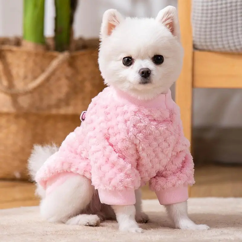 Winter Warm Pet Cloth, Solid Color Pet Sweater, Cute Spring Pet Pullover, Fashion Clothing for Small Dogs & Cats, Christmas Gift