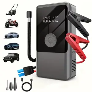 7200A 6-in-1 Multi-Function Emergency Jump Starter with Air Compressor 150PSL Portable Car Battery Starter Digital Tire Inflator for 2.64 Gallon Gasoline or 2.38 Gallon Battery Vehicles