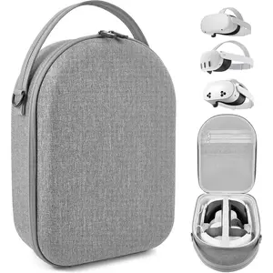 Case Compatible with Meta Quest 2/Quest 3/Quest 3S - Carrying Case for Quest 2/Quest 3/Quest 3S, Protection VR Travel Case for Official Elite-Strap, Controllers, Batteries and Accessories
