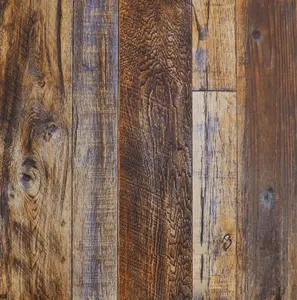 Faux Wood Wallpaper Peel and Stick Self-Adhesive Vinyl Decorative Wallpaper Removable 17.5 x 118 Inches Brown