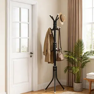 Stable Clothes Hat Hanger Rack Space Saving Entryway Garment Storage Holder