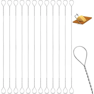 10 Pcs Cheese Slicer Wire, 5.7" Stainless Steel Cheese Cutter Wire Replacement for Cutting Egg & Butter, Ideal for Marble Slicing Board Easy to Use Convenient Efficient