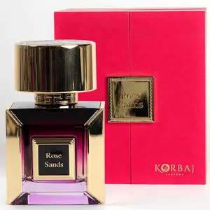 KORBAJ PARFUMS Rose Sands Arabian Perfume for Women Luxurious Extrait de Parfums Gourmand Scent with Caramel Milk Honey Tonka Bean White Musk Vanilla 100ml