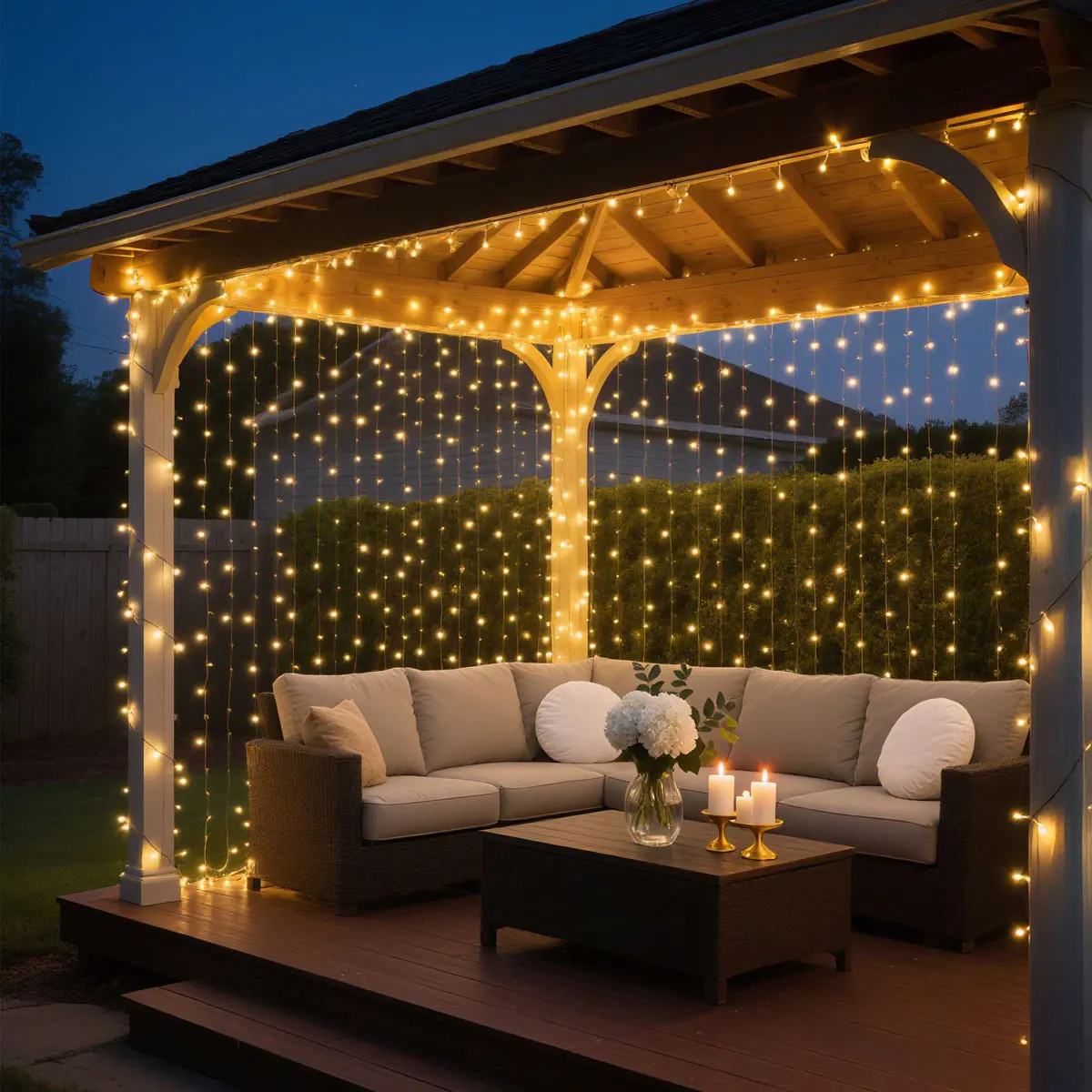 Yescom Twinkle Curtain Fairy Lights 8-modes Lights
