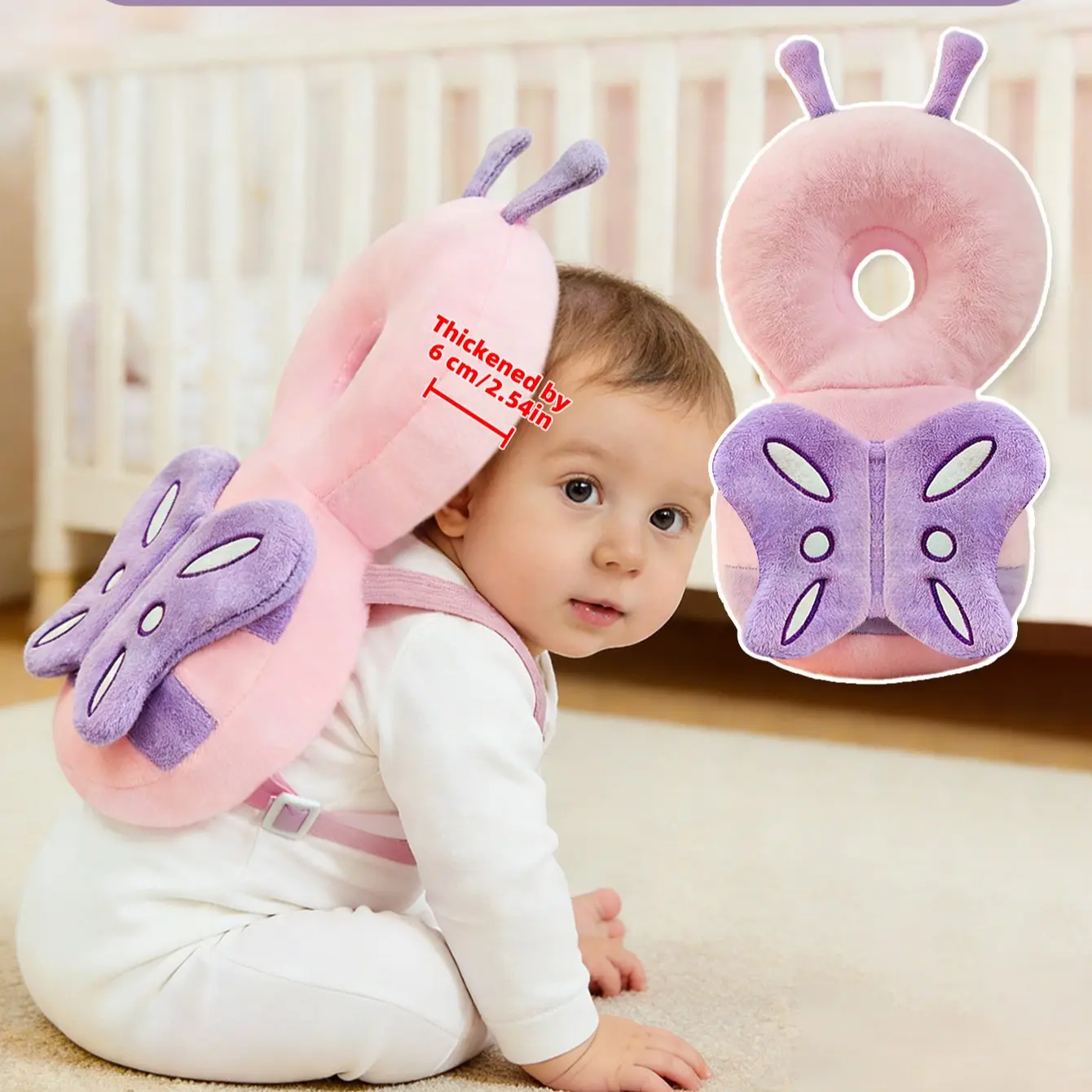 Baby Walking Protection Harness Bee-Shaped Pillow, Ultra-Soft & Breathable Cute Design, Machine-Washable & Durable Material, Ideal for Infants Ages 6-36 Months, Gift, Toddler Harness