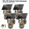 4G LTE Cellular Solar Powered Game & Trail Camera, Outdoor Wireless Security Camera No WiFi Needed, 2.7K Color Night Vision, 360° Live View, PIR Motion Sensor, 2-Way Talk, Built-in SIM Card (Data Refill Required), Wall Tree Mount Compatible