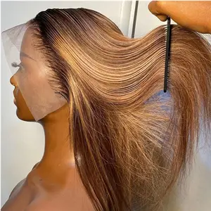 【30 Inch Only $118】YESWIGS Hair Bone Straight Honey Blonde Highlight Color 13X4 13x6 Ready To Go Glueless Wigs Human Hair Wigs Pre Plucked Piano Color 4x4 Glueless Lace Closure Wigs Wig For Black Women