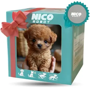New Ai Robotic Dog, Ultra-Realistic Smart Electric Pet Dog Poodle Puppy, Mimics Walking and Barking, Interactive High-Tech Companion Dog, Walks+Barks,Suitable for Christmas gifts.