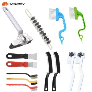 Kasardy Crevice Cleaning Brush Set, 13pcs/set Multi Purpose Hard Bristle Brushes for Deep Cleaning Gap, Kitchen, Bathroom, Grout, Sink, Corners, Tight Spaces, Bottle, Cup, Blender & More