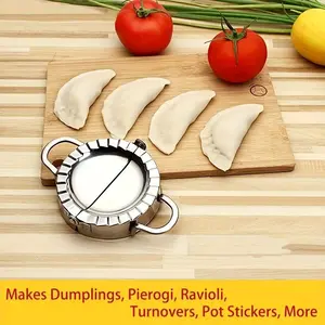 Stainless steel dumpling machine - A convenient packaging and cutting tool for creating perfect dumplings, pies and pastries - A must-have kitchen gadget, Dumpling Maker