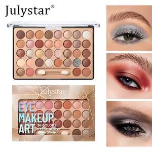 36-Color Shimmer Eyeshadow Palette, Multi-Functional, Matte and Shimmer Long-Lasting Pigmented Eyeshadow, Highly Pigmented Palette