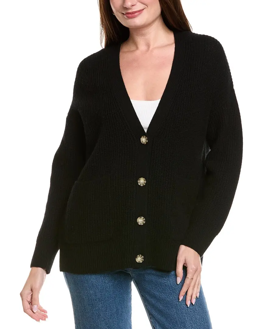 Hannah Rose Shaker Long Wool & Cashmere-Blend Cardigan