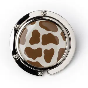 The Cowhide Purse Table Hanger - Compact, Anti-Slip Hook for Handbags, Holds Up to 15lbs