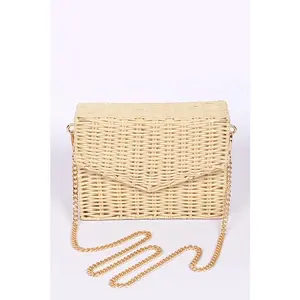 Basket Weaved Box Swing Bag