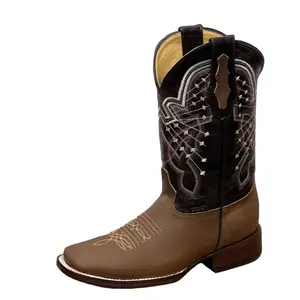 A&A MENS BOOTS, ESTILO RIGO, BOTA PARA CABALLERO, SUELA DE CUERO, PIEL CRAZY, COLOR ARENA.