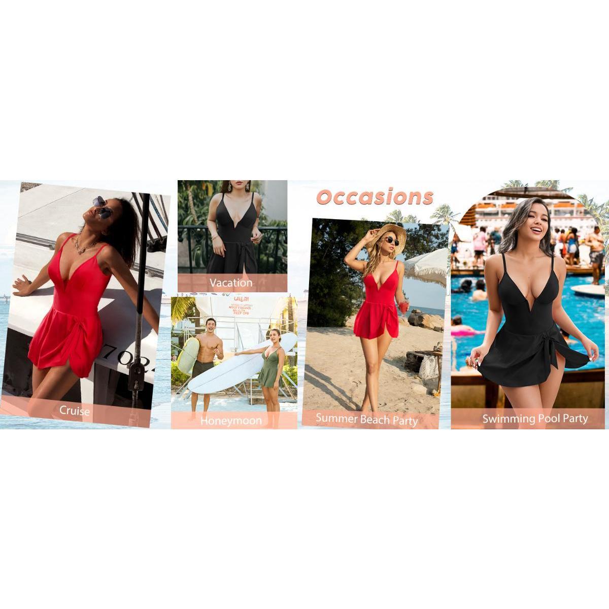 Joyshaper Swim Dress for Women One Piece Skirted Swimsuit Tummy Control Bathing Suits Swimdress Sexy Swimwear Joyshaper Swim Dress for Women One Piece Skirted Swimsuit Tummy Control Bathing Suits Swimdress Sexy Swimwear
