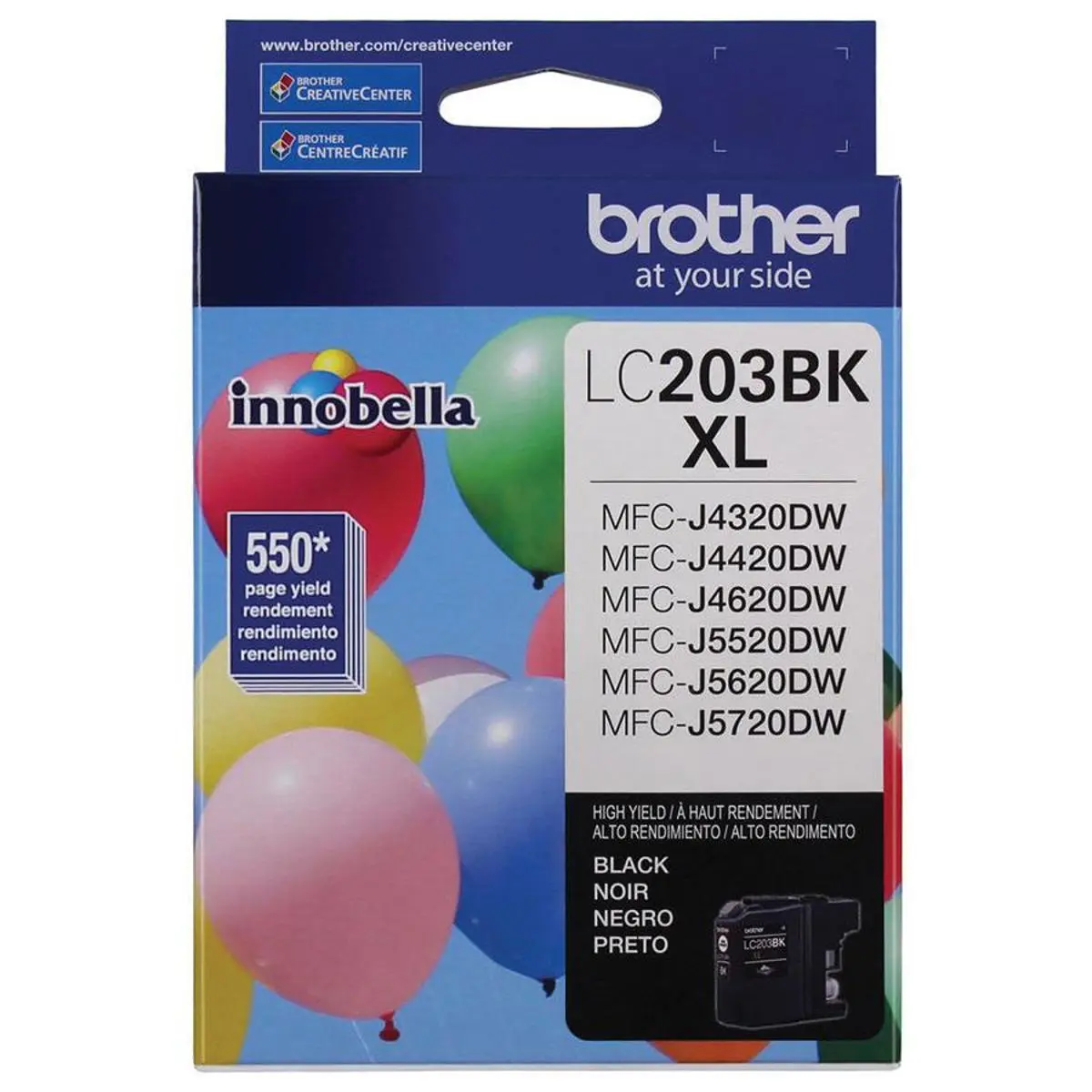 Brother LC203 Innobella High Yield XL Series Black Ink Cartridge, 550 Pages Yield