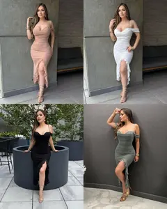 Yanira mesh midi dress