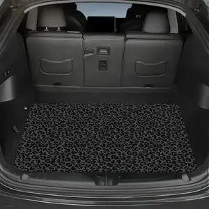 Leopard Print Universal Car Trunk Mat, Breathable All-Season Polyester Fiber, Fits 95% Cars Suvs Trucks, Perfect Gift, Car Accessory