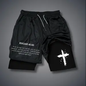 the Old Testament 80s 90s summer men shorts for men jorts outfit men graphic shorts Double-layer sports shorts Comfortable short shorts summer