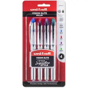 Uni-ball 0.8 mm 200 Vision Elite Medium Pen - Pack of 4