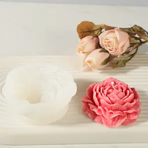 3D Peony Flower Silicone Molds Realistic Petal Design for Candle Soap Resin Plaster Craft DIY Tool Romantic Home Decor Gift Making Supplies