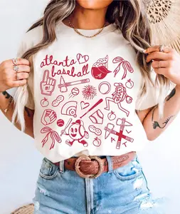 Atlanta Baseball Comfort Colors Shirt, Game Day Tee Shirt for Atlanta Fans, Atlanta Baseball Fan Gift, Trendy Baseball Shirt for Atlanta, Comfort Colors Baseball Tee