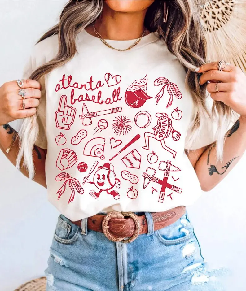 Atlanta Baseball Comfort Colors Shirt, Game Day Tee Shirt for Atlanta Fans, Atlanta Baseball Fan Gift, Trendy Baseball Shirt for Atlanta, Comfort Colors Baseball Tee