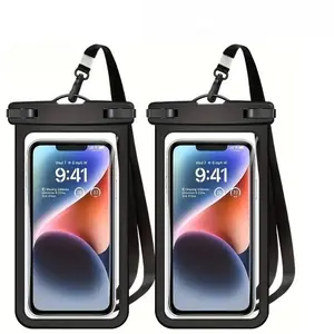 [ 1 Waterproof Phone Pouches with 1 Lanyards] Touchscreen-Compatible Waterproof Phone Pouch Set (with Lanyard) — Ideal for Swimming, the Beach, or Kayaking — Fits All Phones Up to 7 Inches in Size.